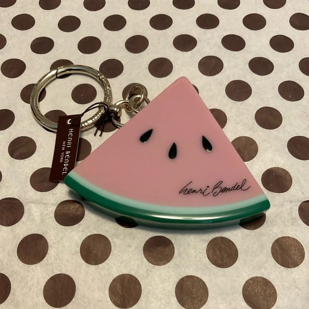 NWT Henri Bendel Watermelon Key Ring Purse Charm - Picture 5 of 8